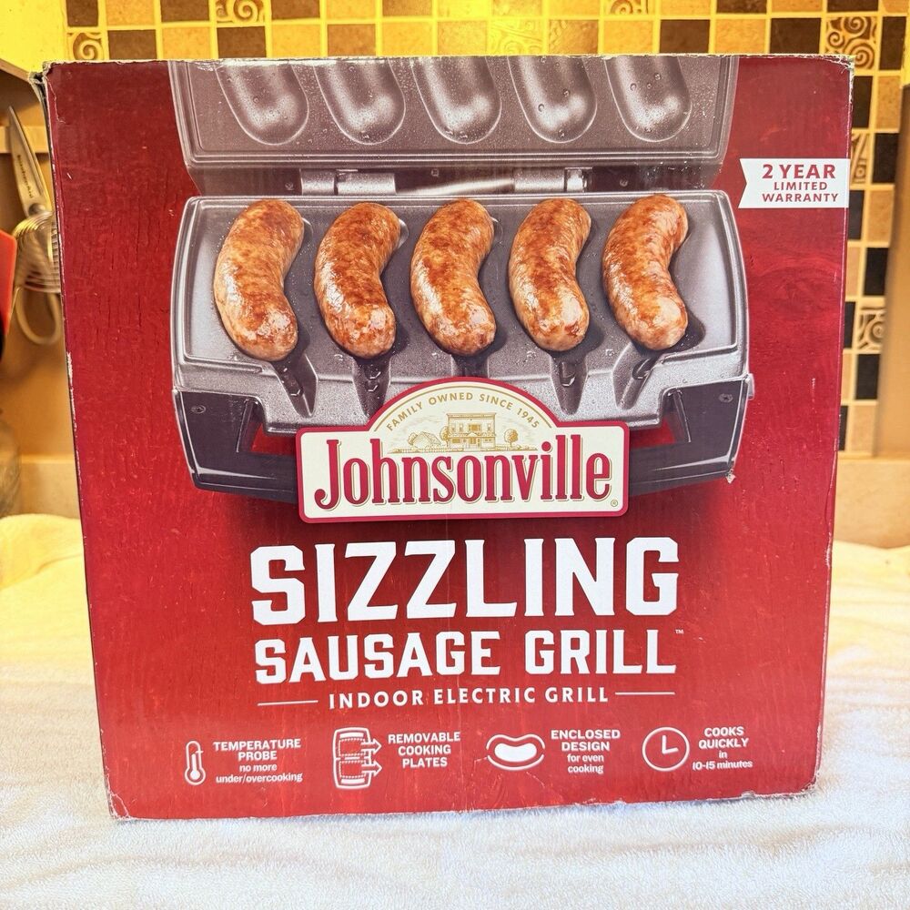 Johnsonville Sizzling Sausage Grill BTG-0498 - New Open Box